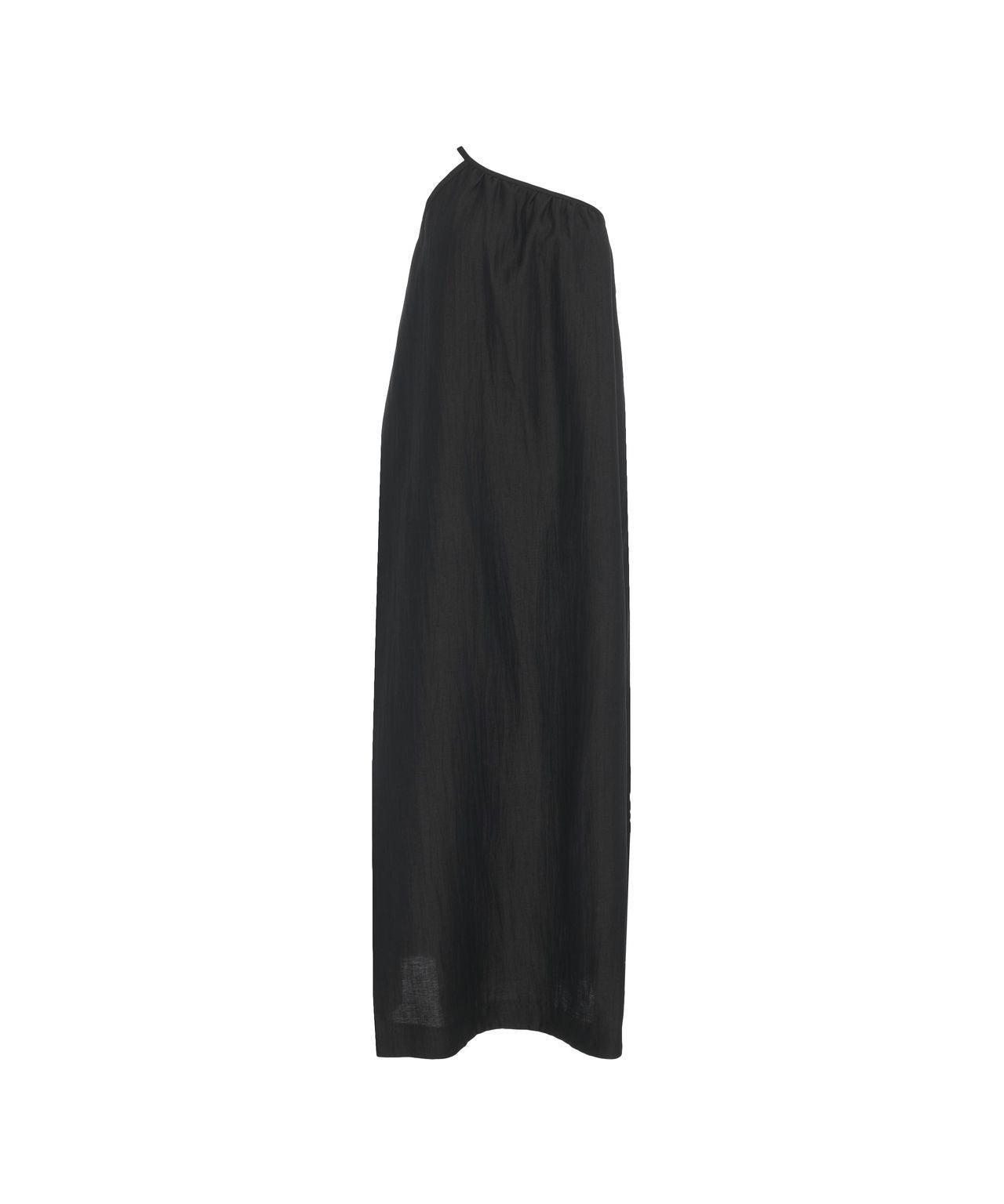 Asymmetrical maxi dress in linen Product Image