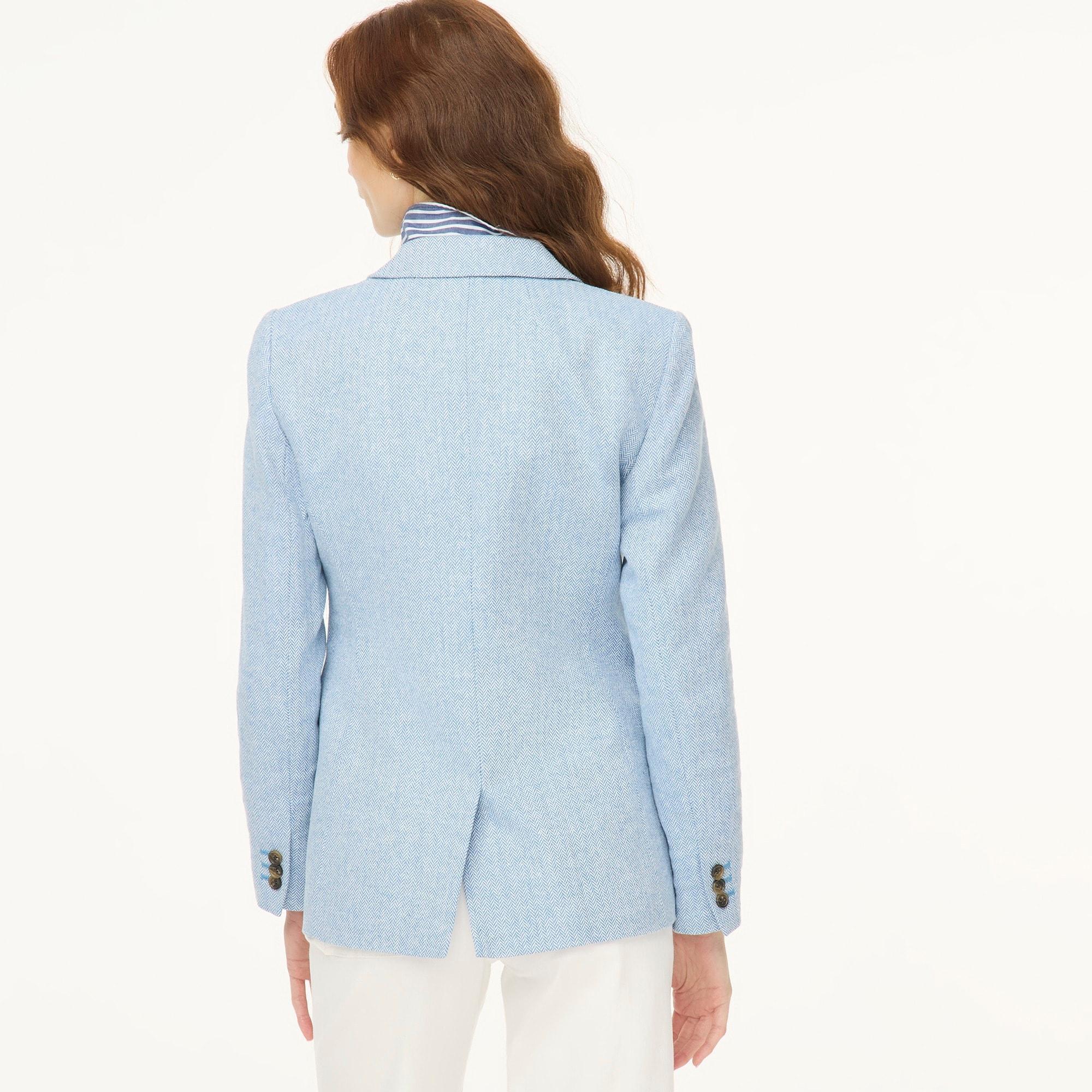 Herringbone one-button blazer Product Image