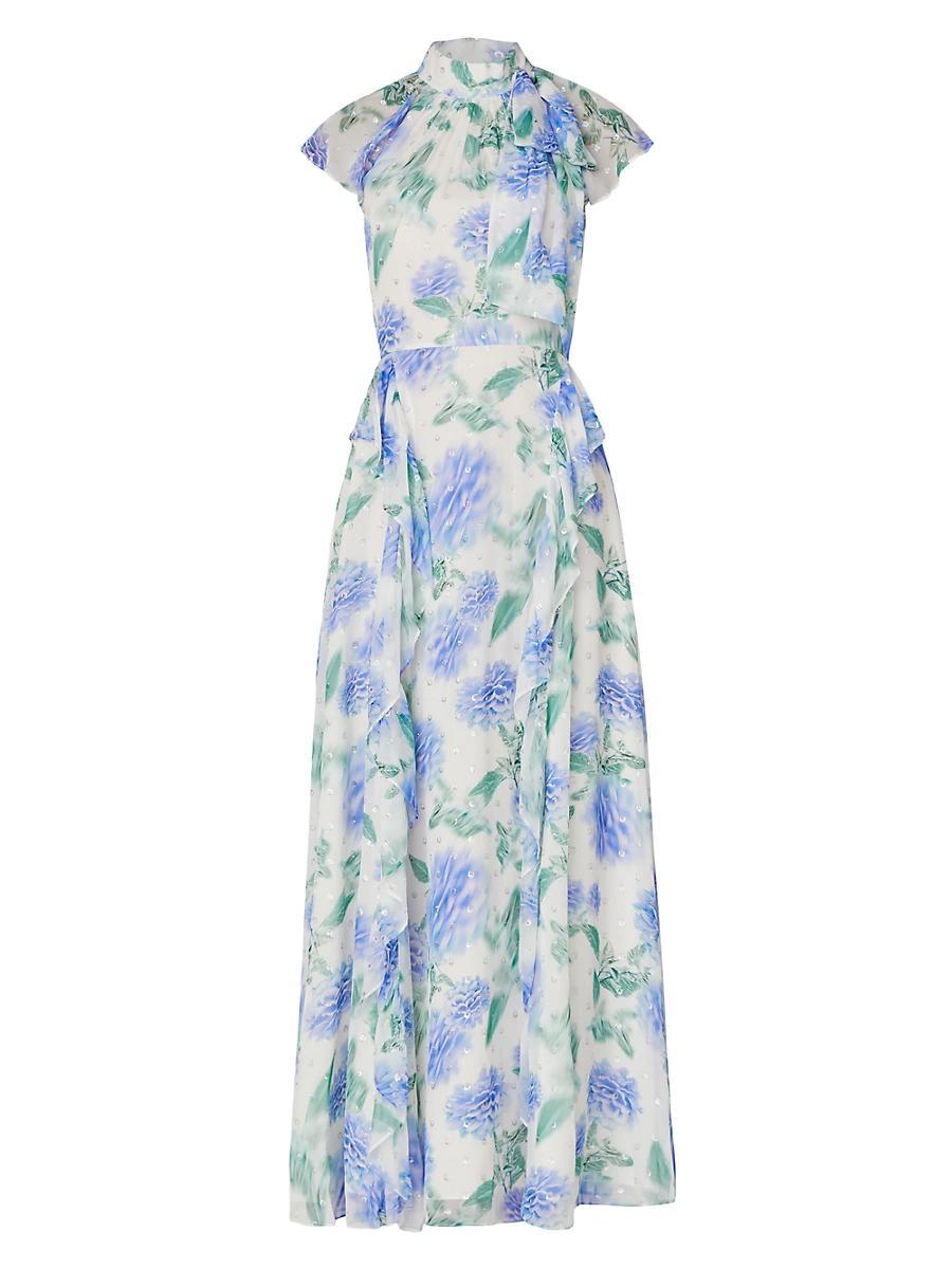 Womens Astreri Floral Cap-Sleeve Maxi Dress Product Image