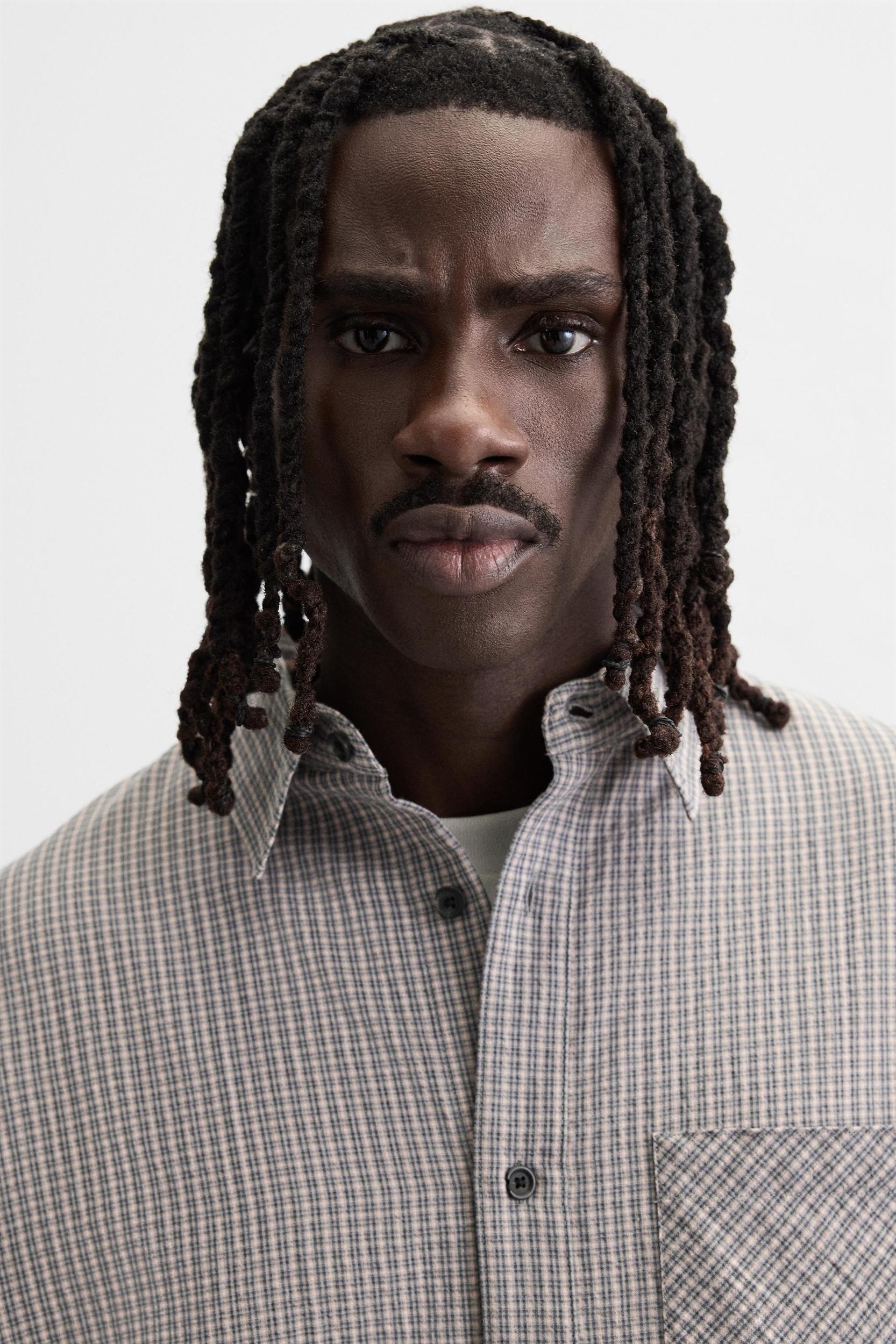 TEXTURED PLAID SHIRT Product Image