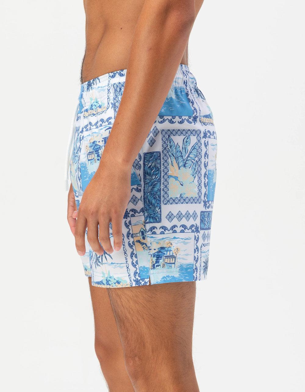 RSQ Mens Vacation Scene Swim Shorts Product Image