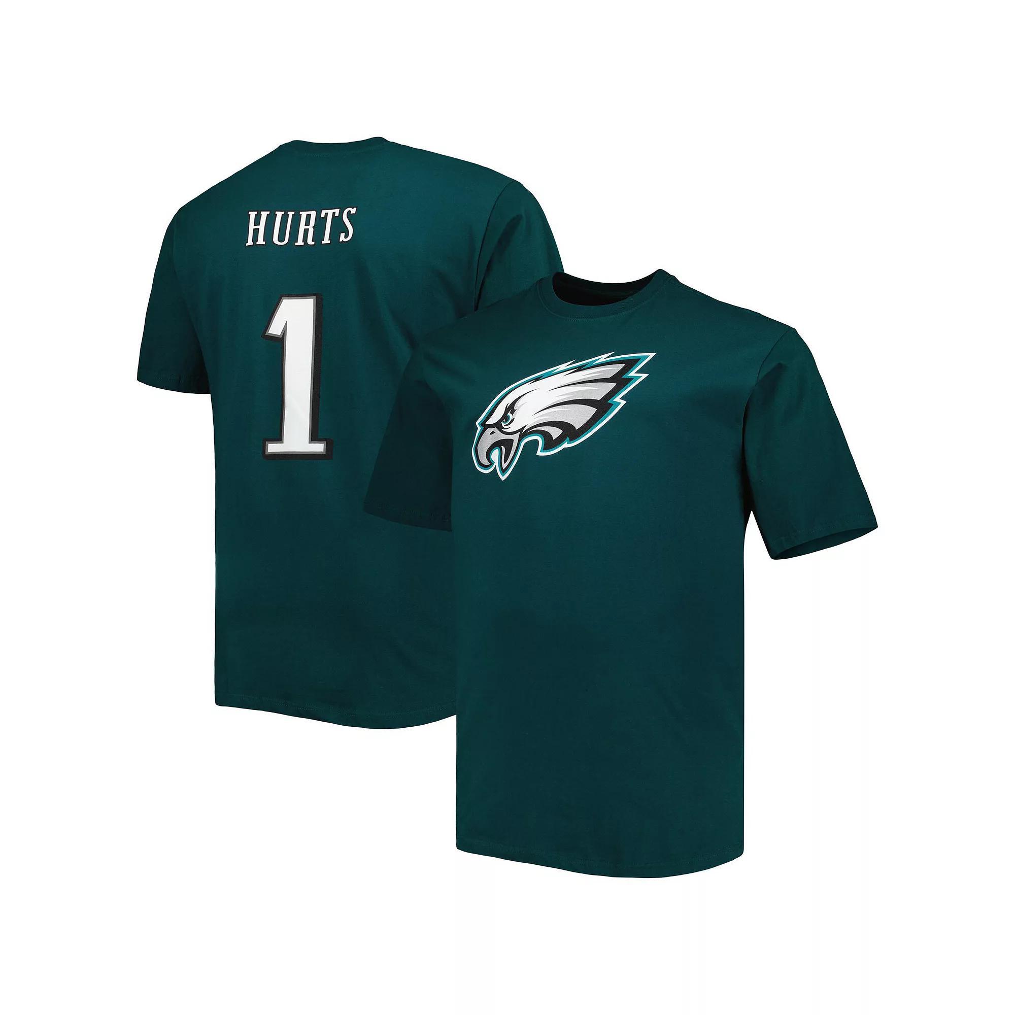 Men's Fanatics Branded Jalen Hurts Midnight Green Philadelphia Eagles Big & Tall Player Name & Number T-Shirt, Size: 3XLT Product Image