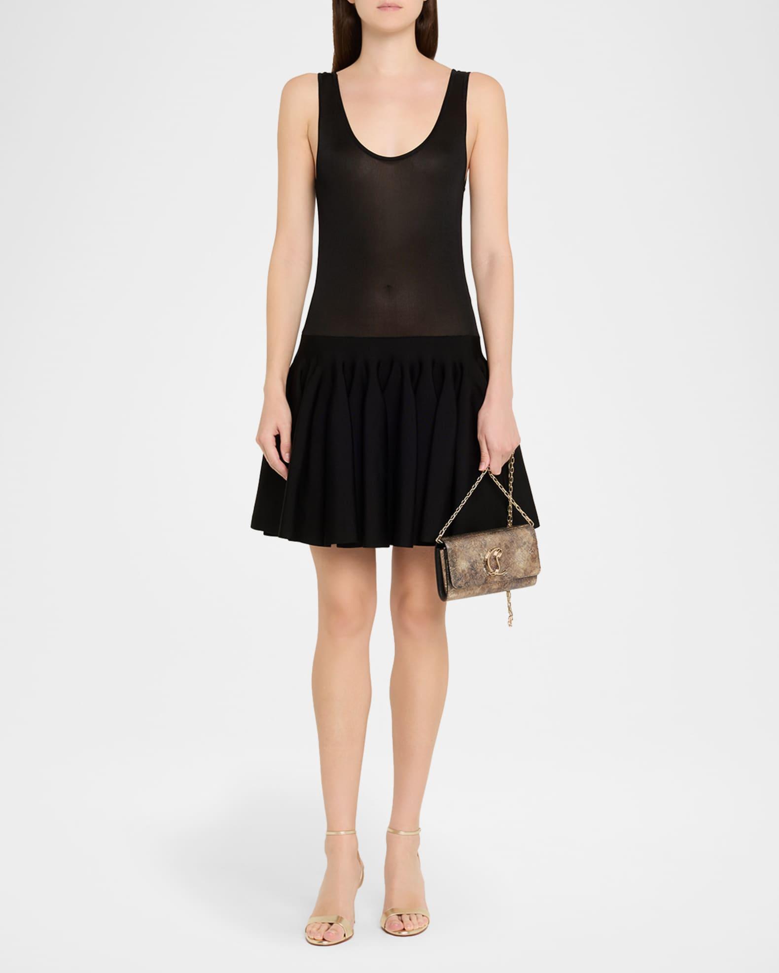 Loubi54 Embossed Metallic Leather Wallet on Chain Product Image