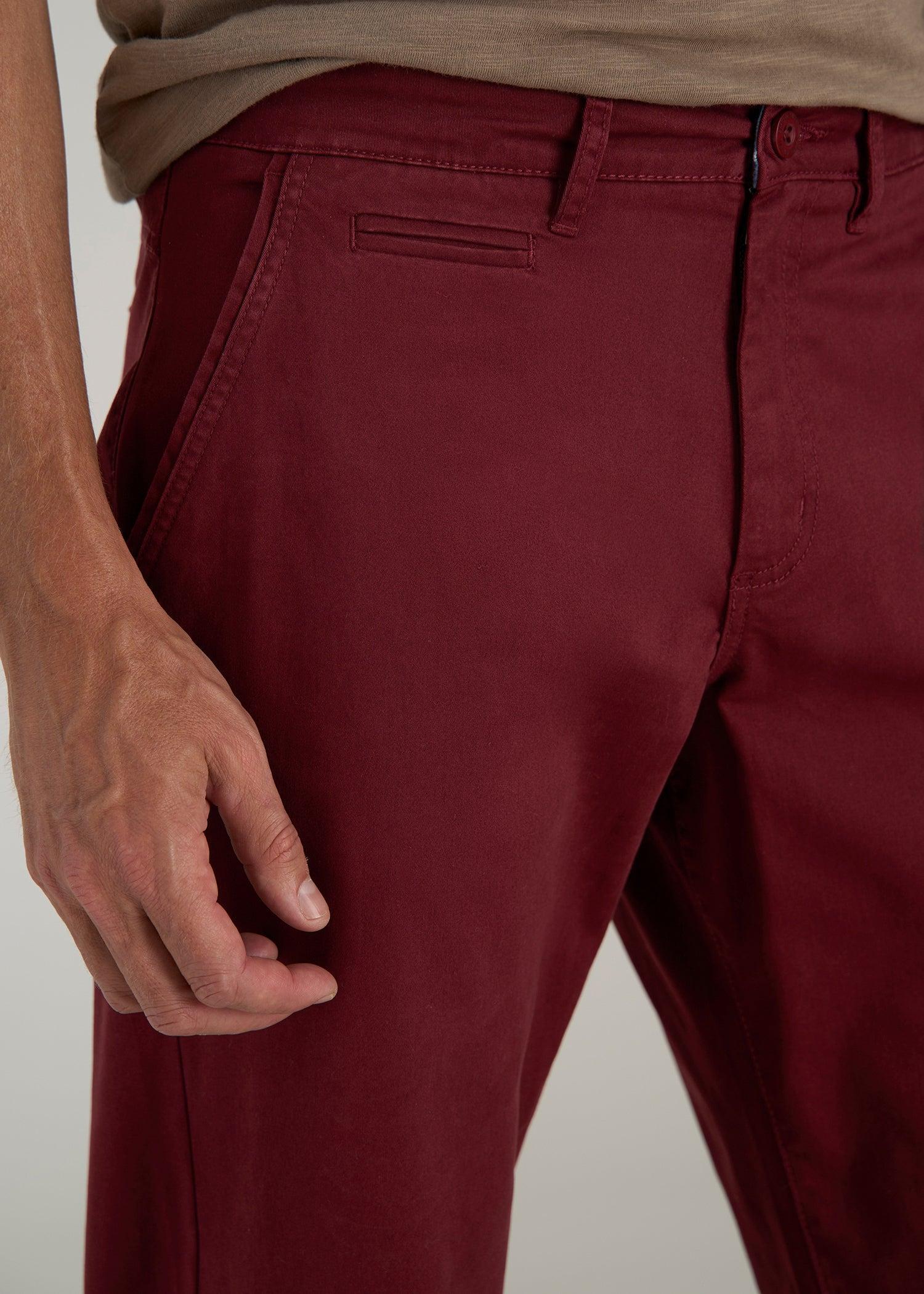 J1 STRAIGHT Leg Chinos in Red Ochre - Pants for Tall Men Product Image