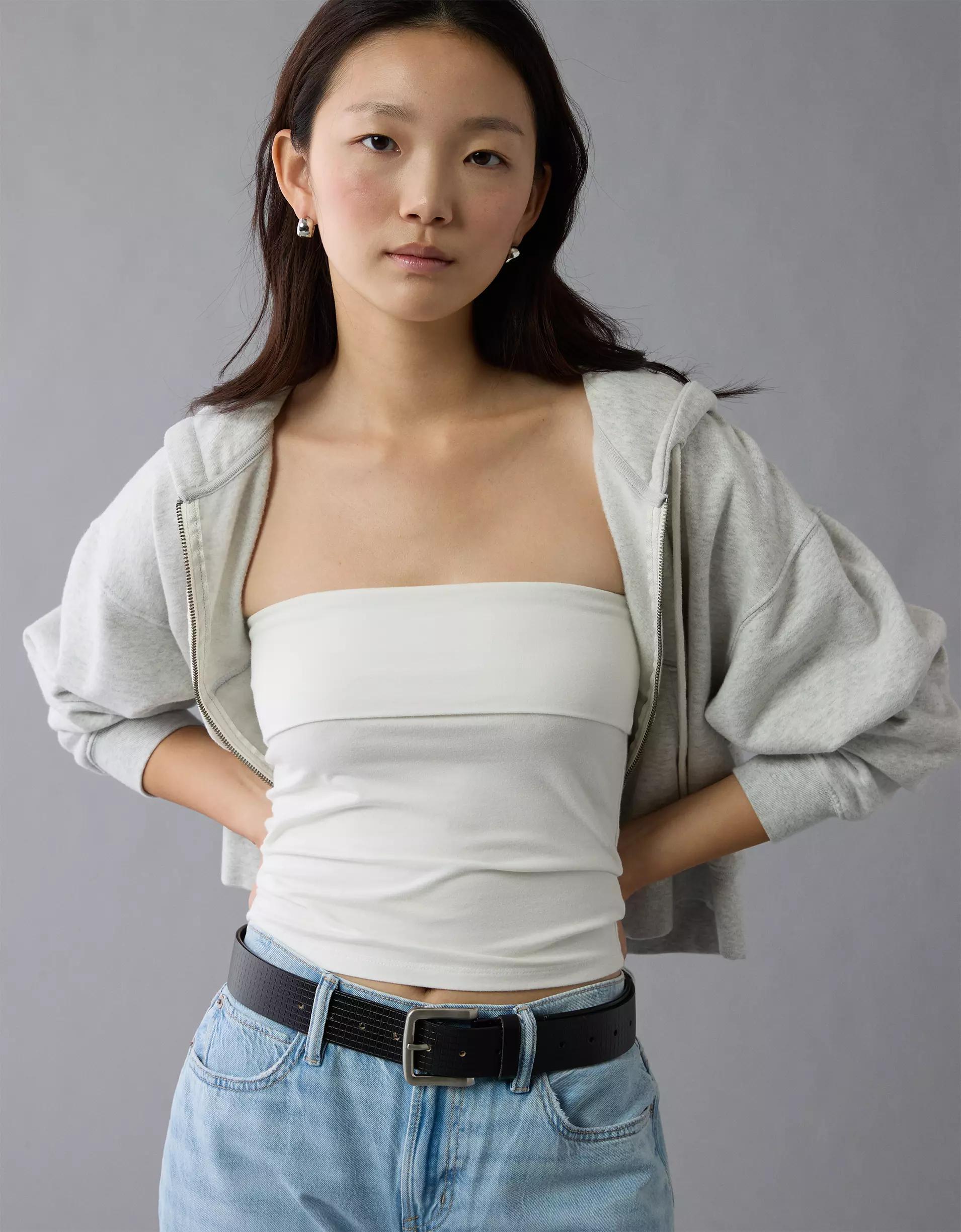AE It Knit Foldover Tube Top Product Image