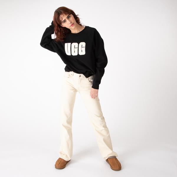 UGG Madeline Fuzzy Logo Crew Neck T-Shirt Cream) Women's T Shirt Product Image