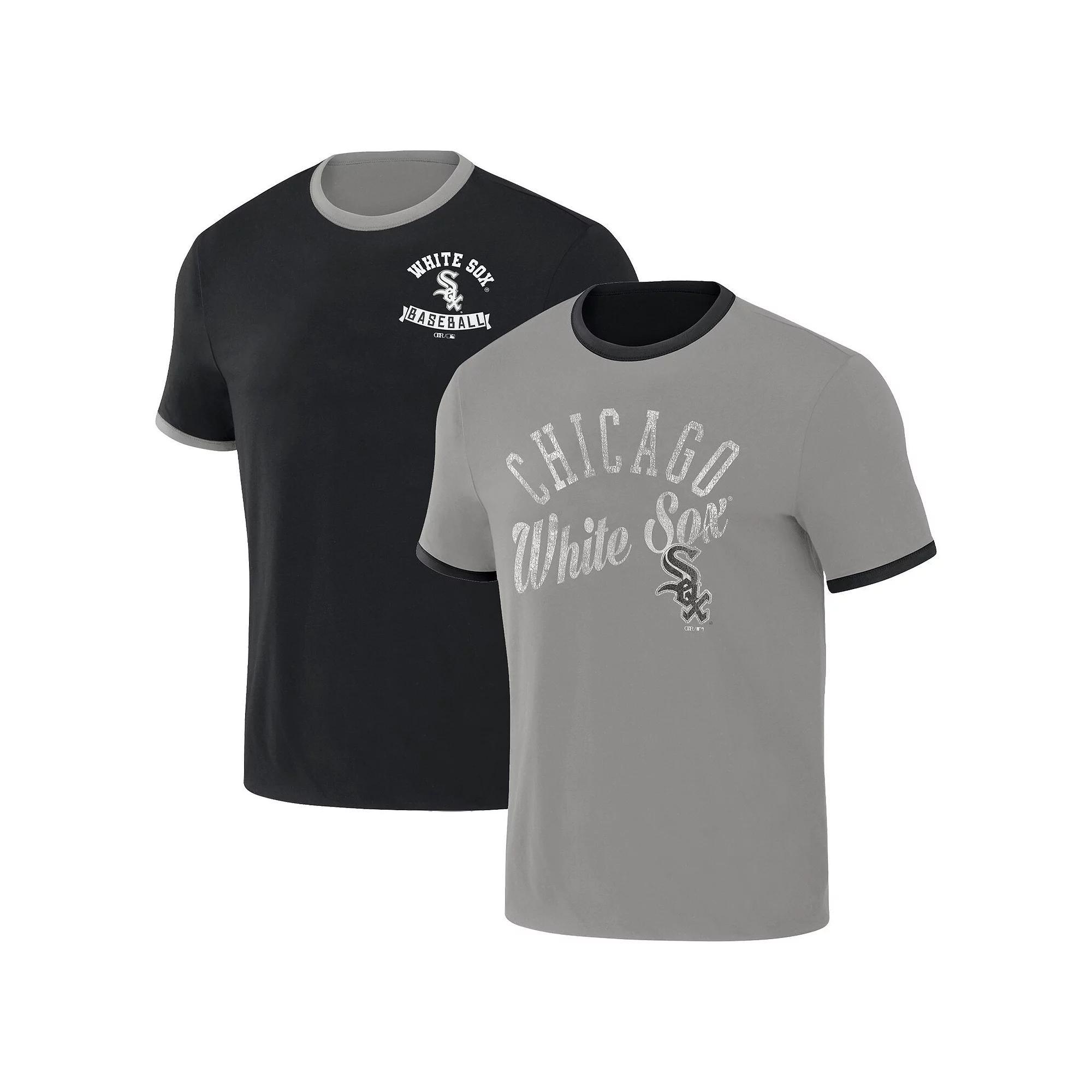 Men's Darius Rucker Collection by Fanatics Navy/Orange Detroit Tigers Two-Way Ringer Reversible T-Shirt, Size: Small, Blue Product Image