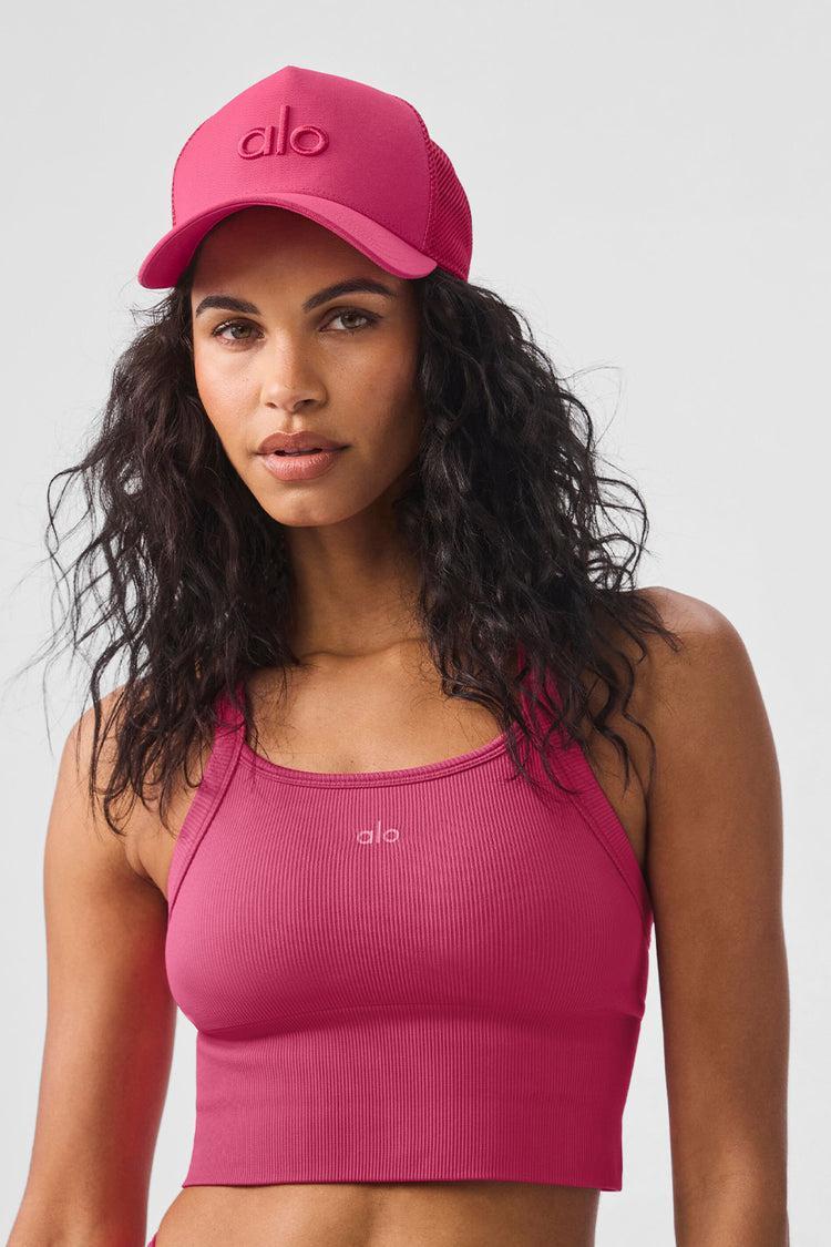 Seamless Ribbed Favorite Bra Tank - Pink Summer Crush Product Image