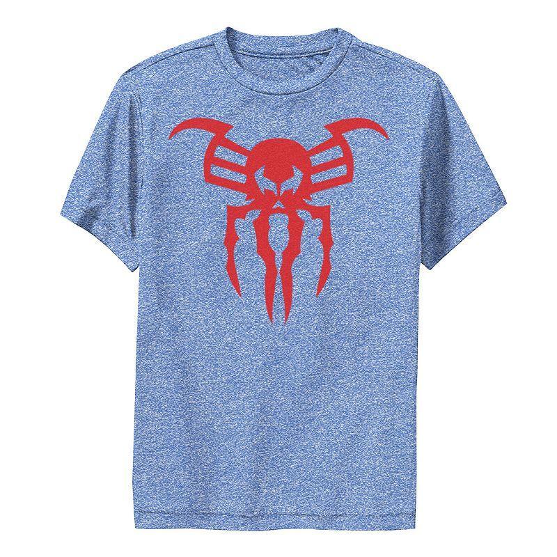 Boys 8-20 Marvel Spider-Man Edge Of Time Video Game Logo Performance Graphic Tee, Boys Royal Grey Product Image