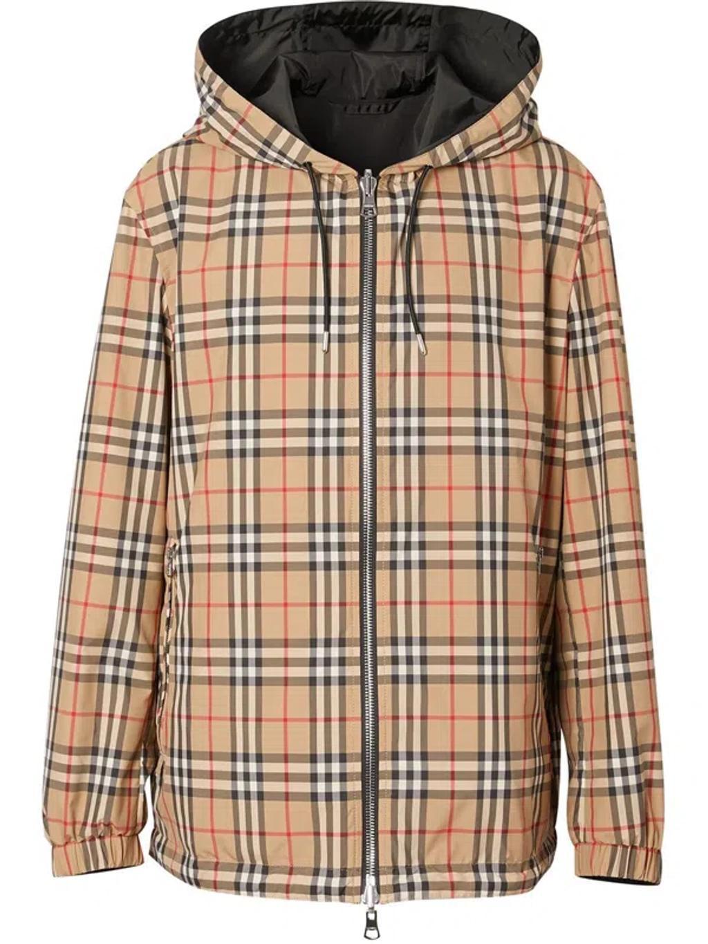 BURBERRY Stretton Reversible Windbreaker In Brown Product Image