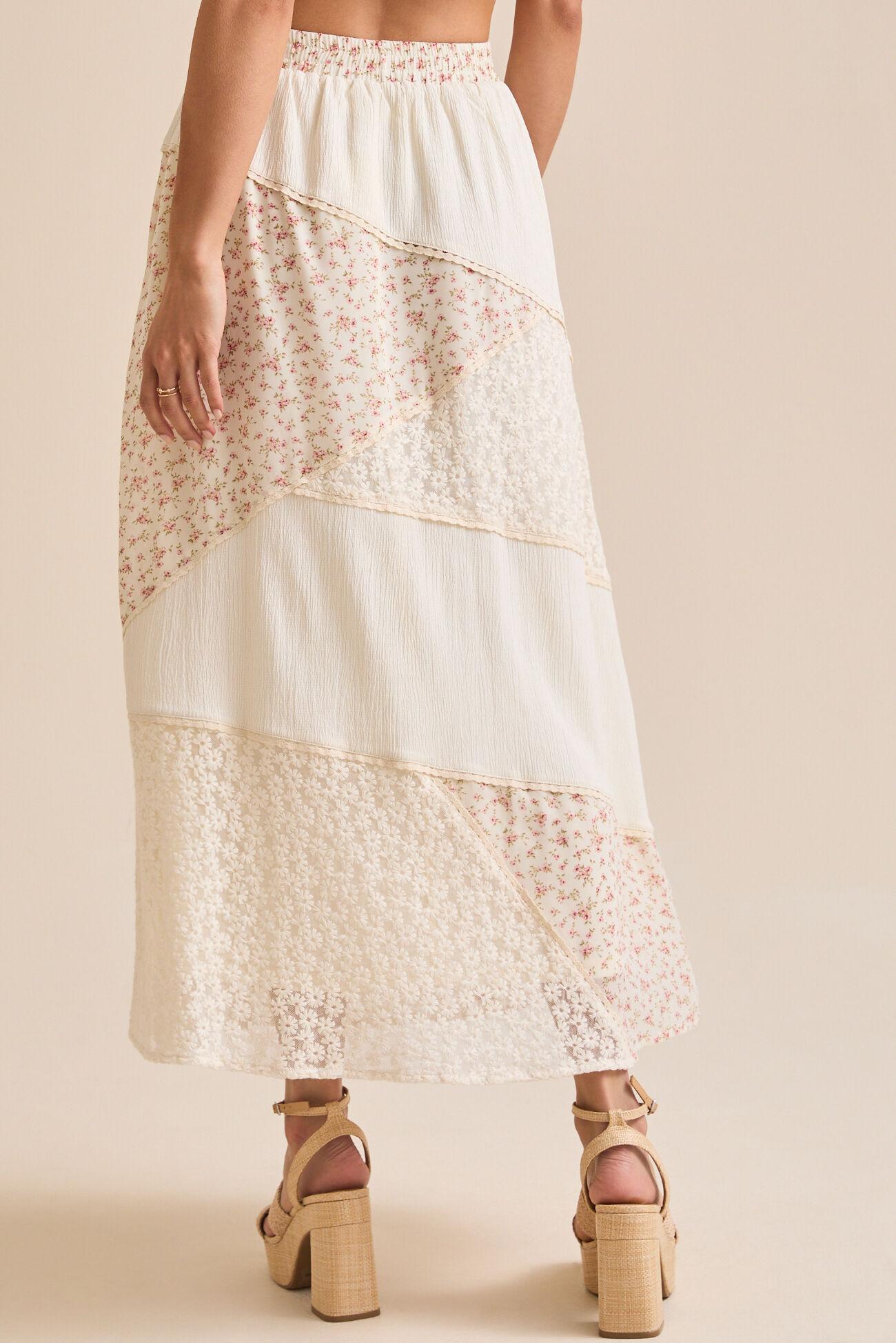 Aster Floral Midi Skirt Product Image