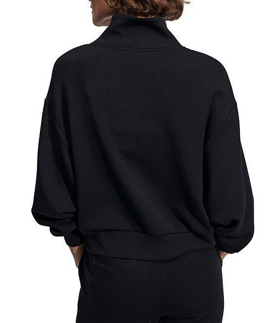 Varley Davidson DoubleSoft® Coordinating Stand Collar V-Neck Quater Zip Long Sleeve Sweat Jacket Product Image