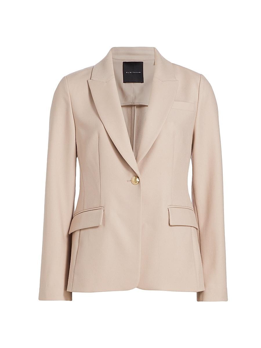 Womens Wool One-Button Blazer Product Image