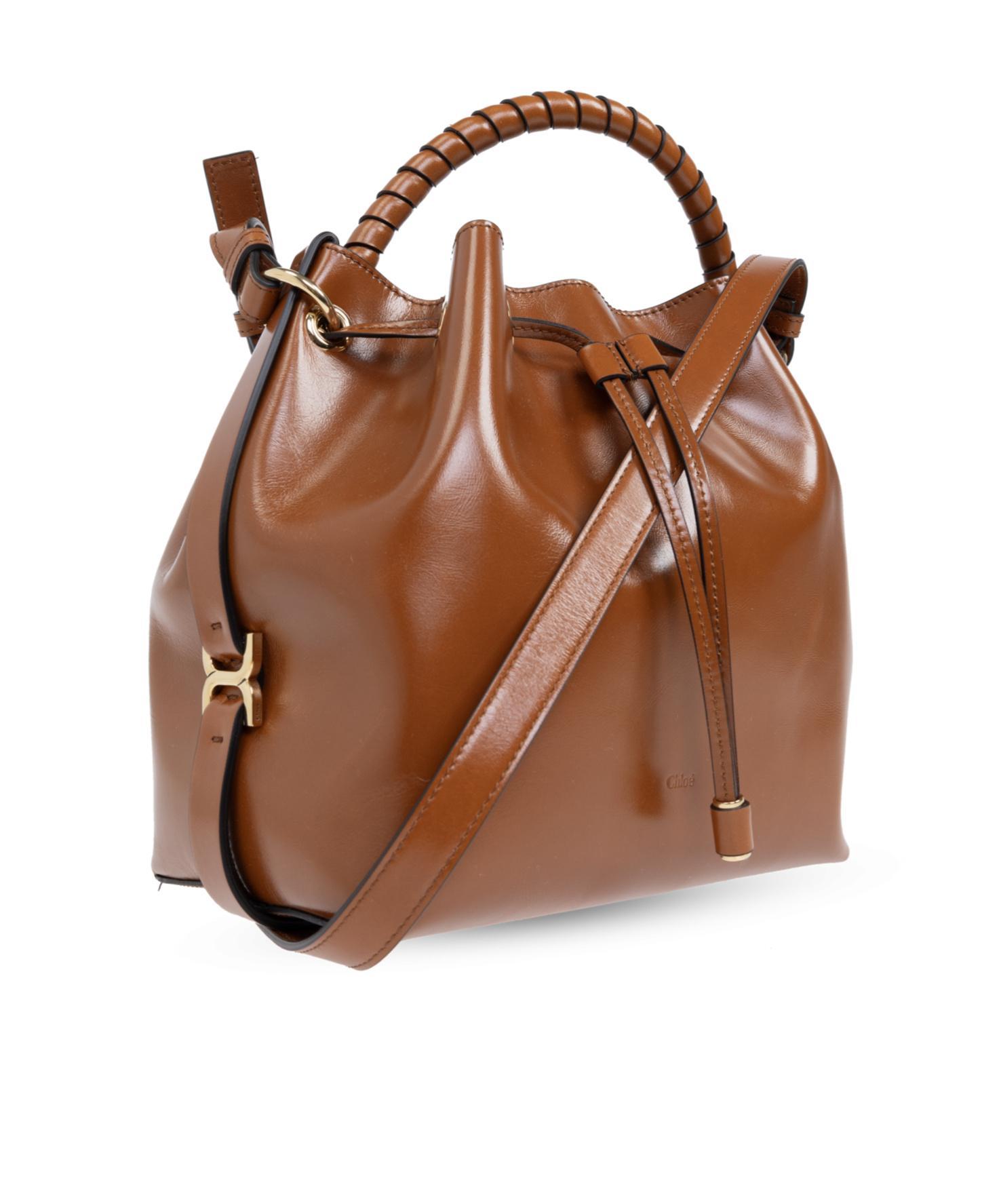 CHLOÉ Leather Bucket Bag In Brown Product Image