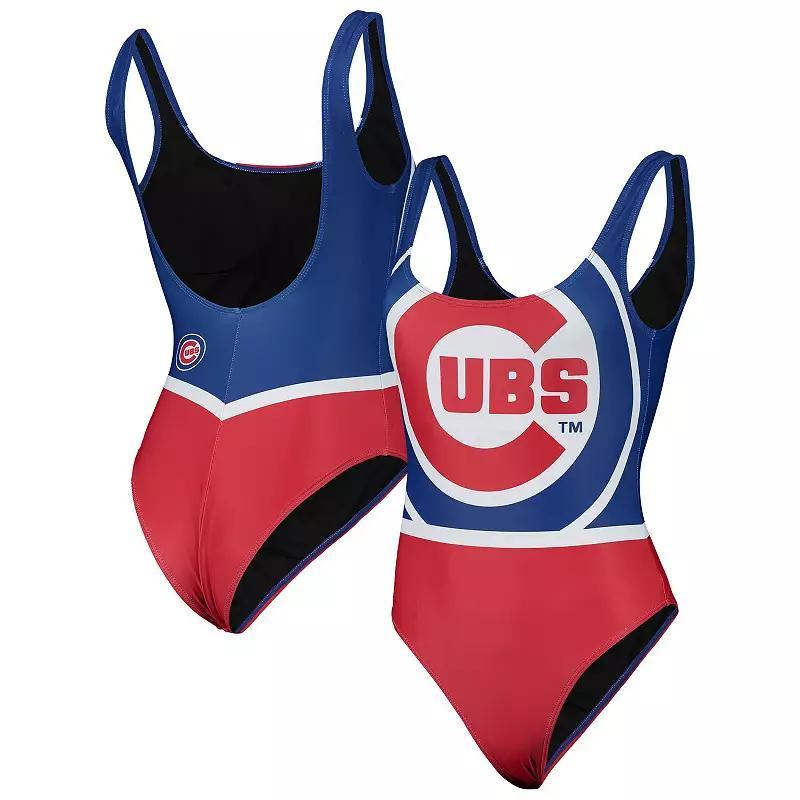 Women's FOCO Royal Chicago Cubs Team One-Piece Bathing Suit, Size: Large, Blue Product Image