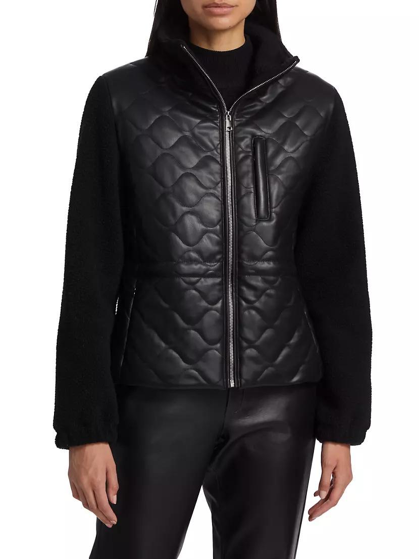 Lanie Mixed Media Quilted Jacket Product Image