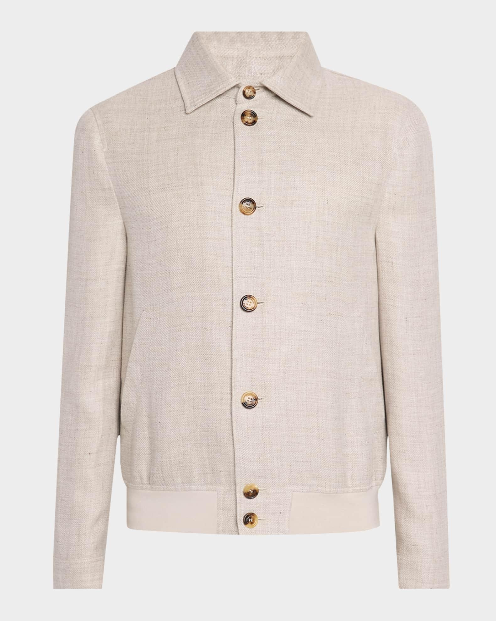 Men's Button-Front Blouson Jacket Product Image