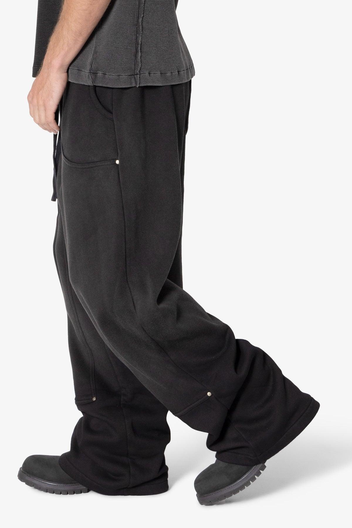 West Double Knee Sweatpants - Washed Black Product Image