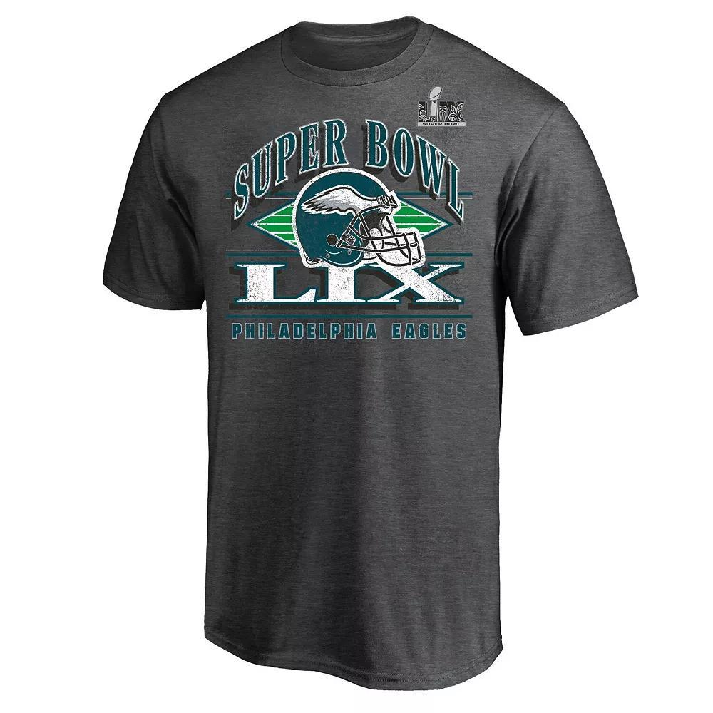 Men's Fanatics  Heather Gray Philadelphia Eagles Super Bowl LIX Big & Tall Our Pastime T-Shirt, Size: 2XB, Team Product Image