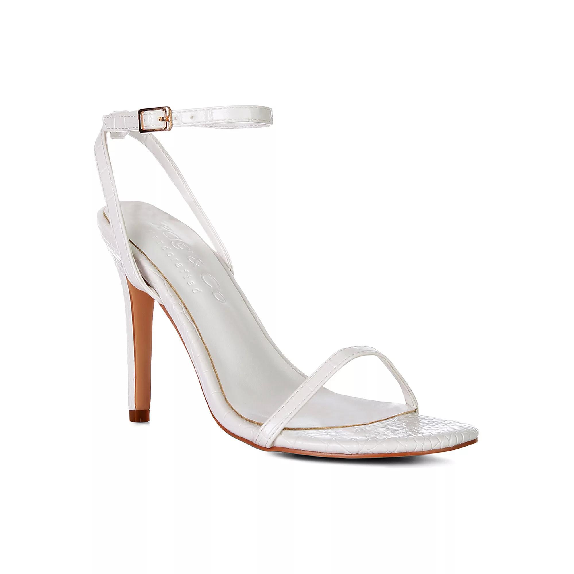 Rag & Co Blondes Women's Leather High Heel Dress Sandals, Size: 10, Off White Product Image