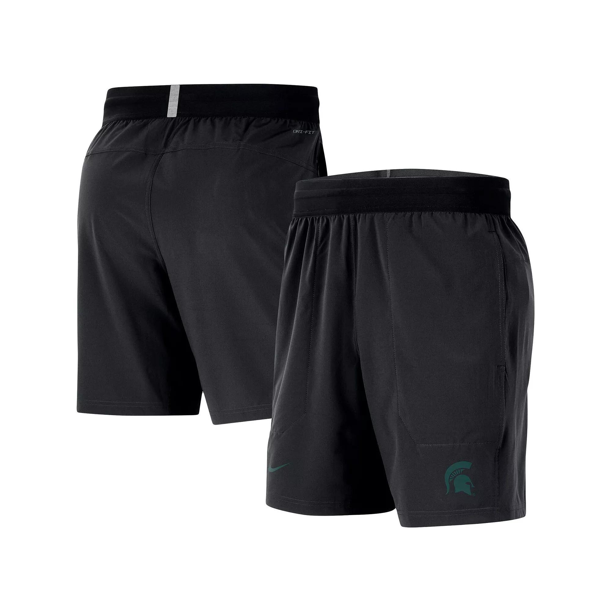 Men's Nike  Black Michigan State Spartans Player Performance Shorts, Size: 2XL Product Image