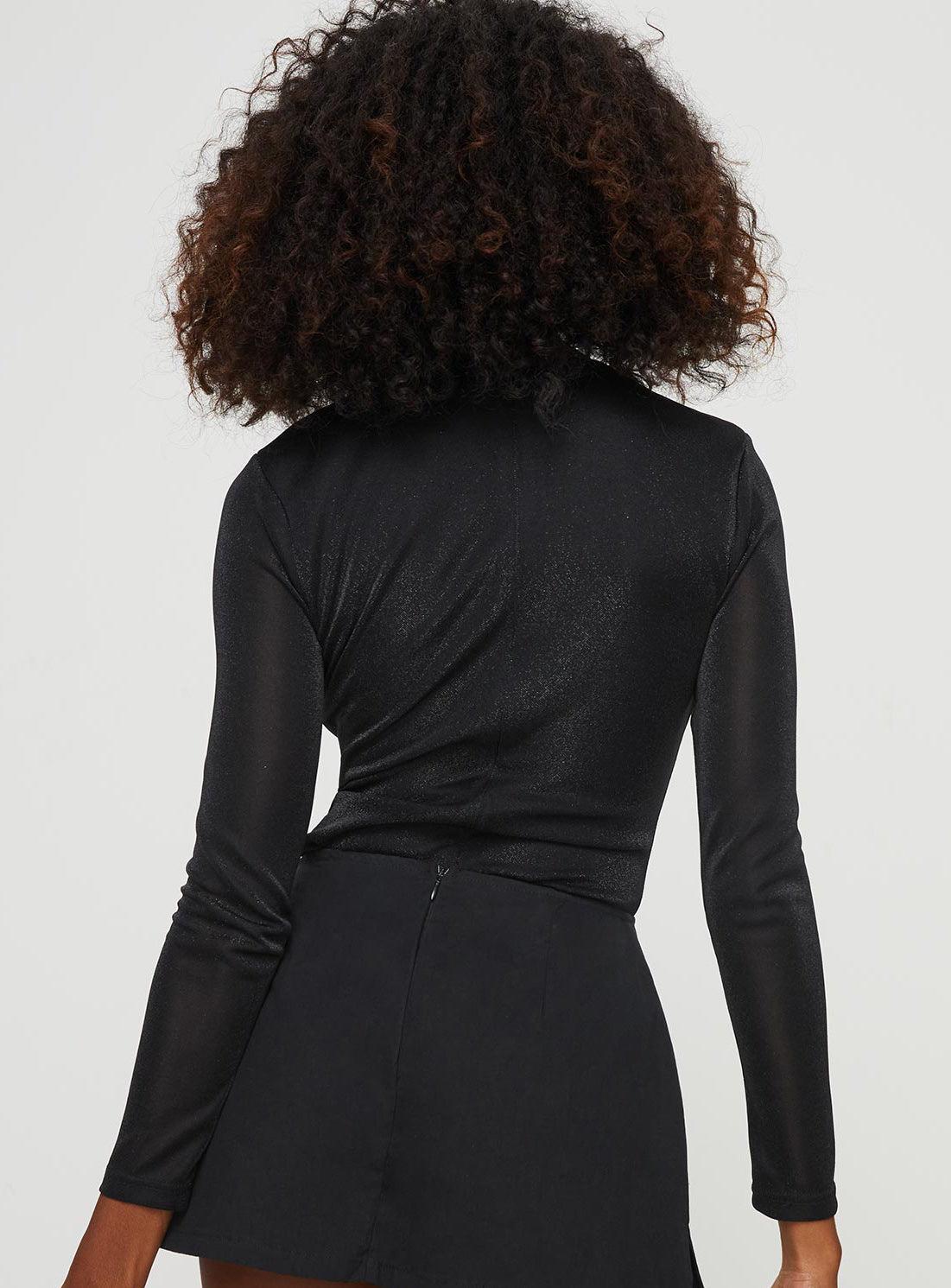 Knighton Long Sleeve Bodysuit Black Product Image