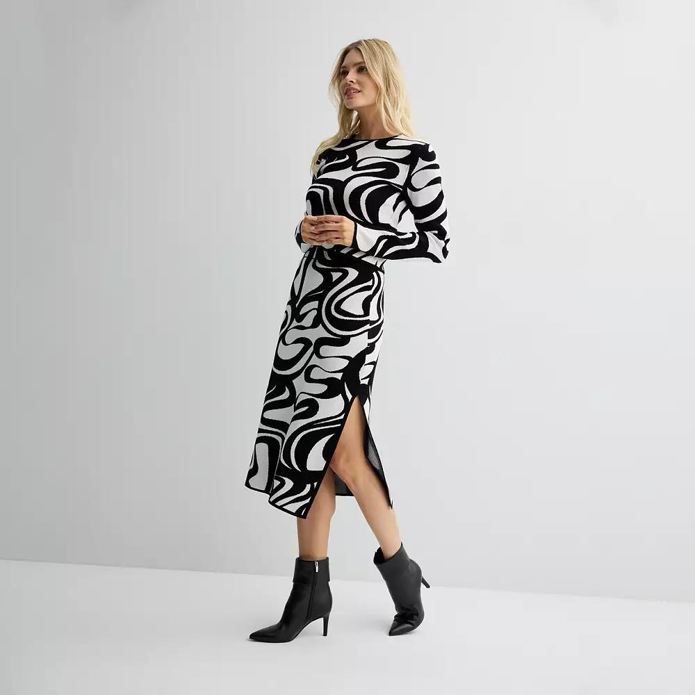 Womens INTEMPO Intarsia Midi Skirt Product Image