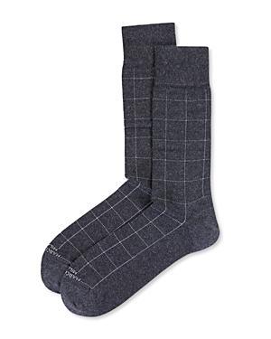 Mens Windowpane Mid-Calf Socks Product Image