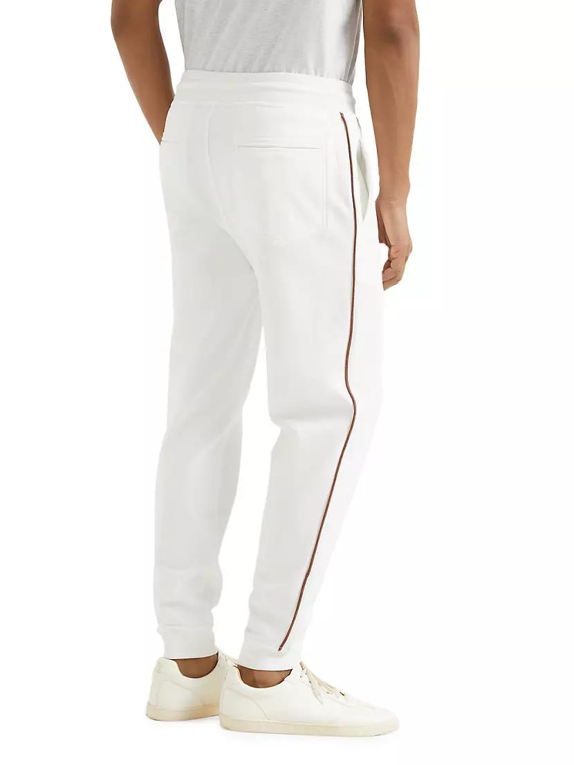 Techno Cotton French Terry Trousers with Piping Product Image