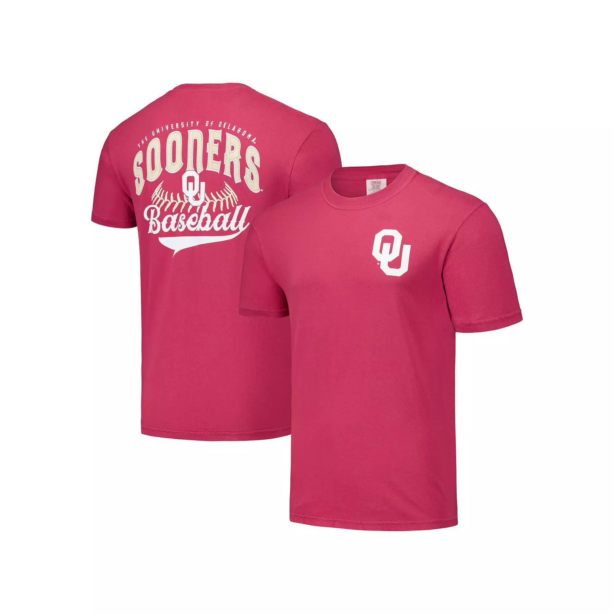 Men's Crimson Oklahoma Sooners Baseball Comfort Colors T-Shirt,  Product Image