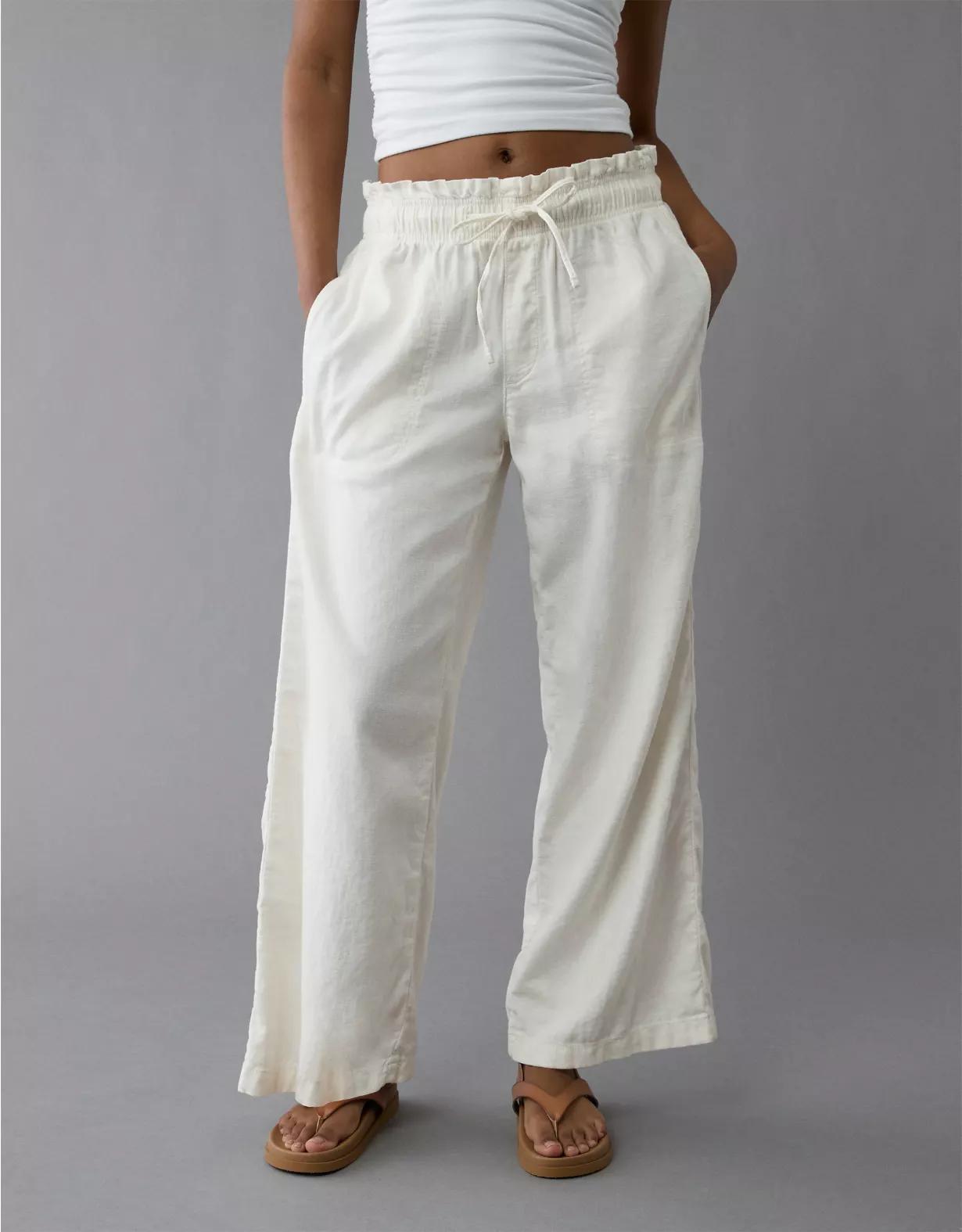 AE Dreamy Drape Linen-Blend Pull-On Pant Product Image