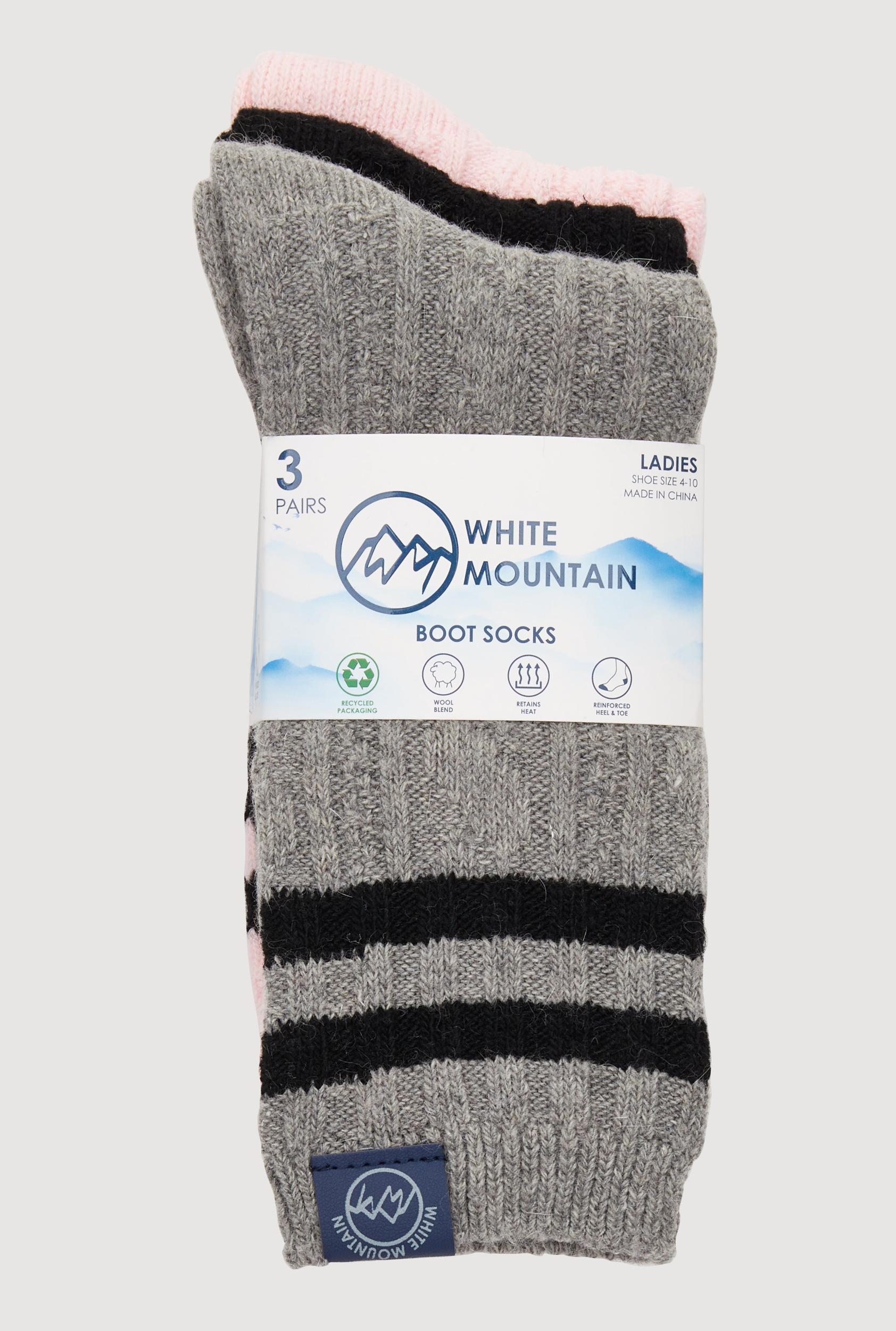 Striped Detail Boot Socks 3 Pack Female Product Image