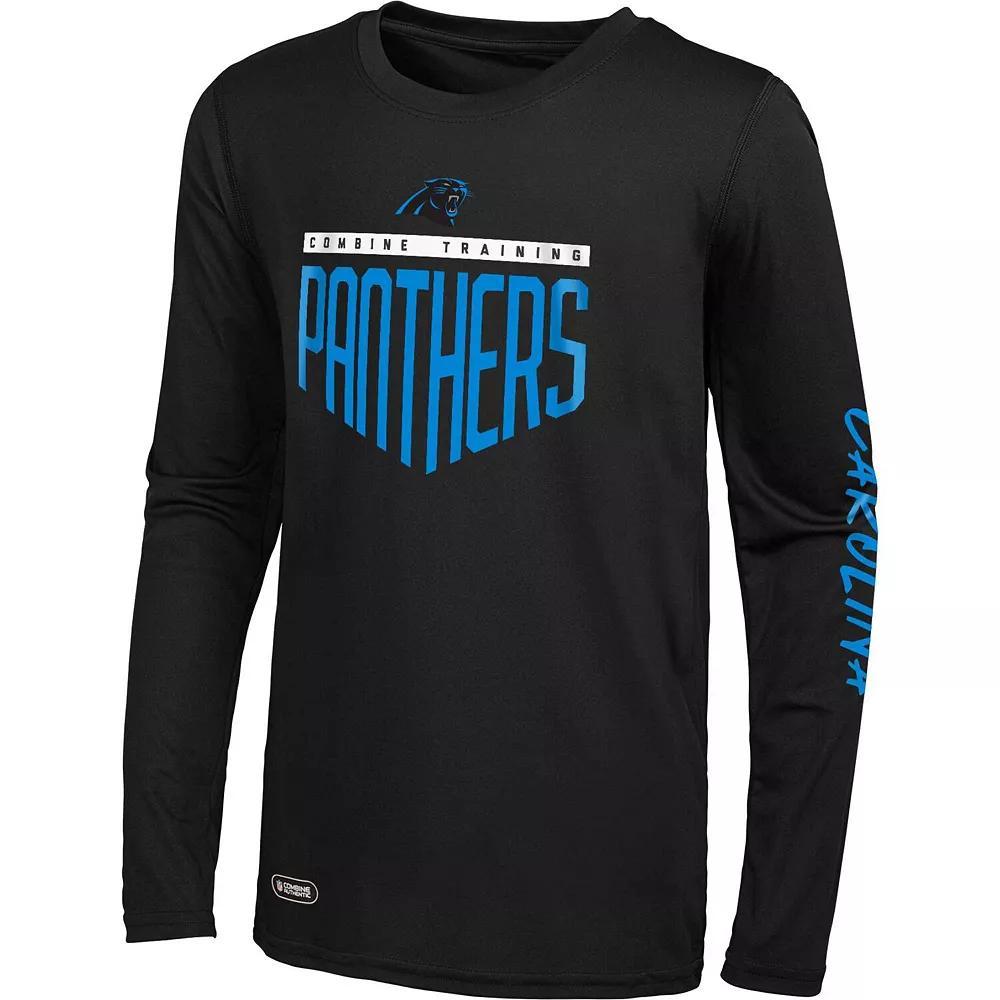 Men's Black Carolina Panthers Impact Long Sleeve T-Shirt, Size: 2XL Product Image