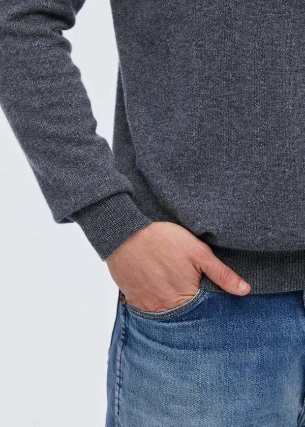 Crew Neck  Classic  Soft Cashmere Sweater For Men Product Image