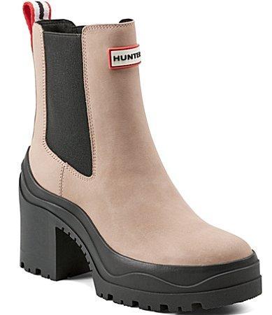 Hunter Womens Miana Suede Heeled Waterproof Chelsea Boots Product Image