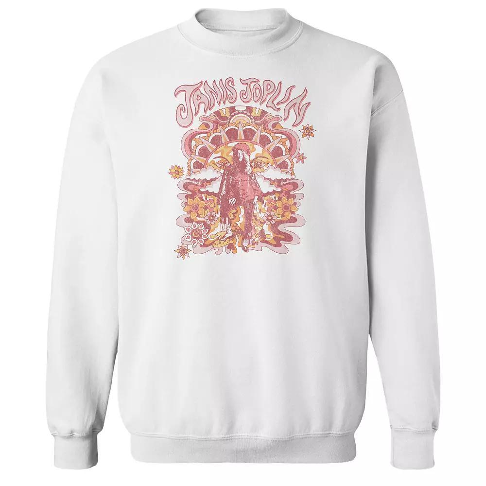 Men's Groovy Janis Joplin Long Sleeve, Size: Small, White Product Image