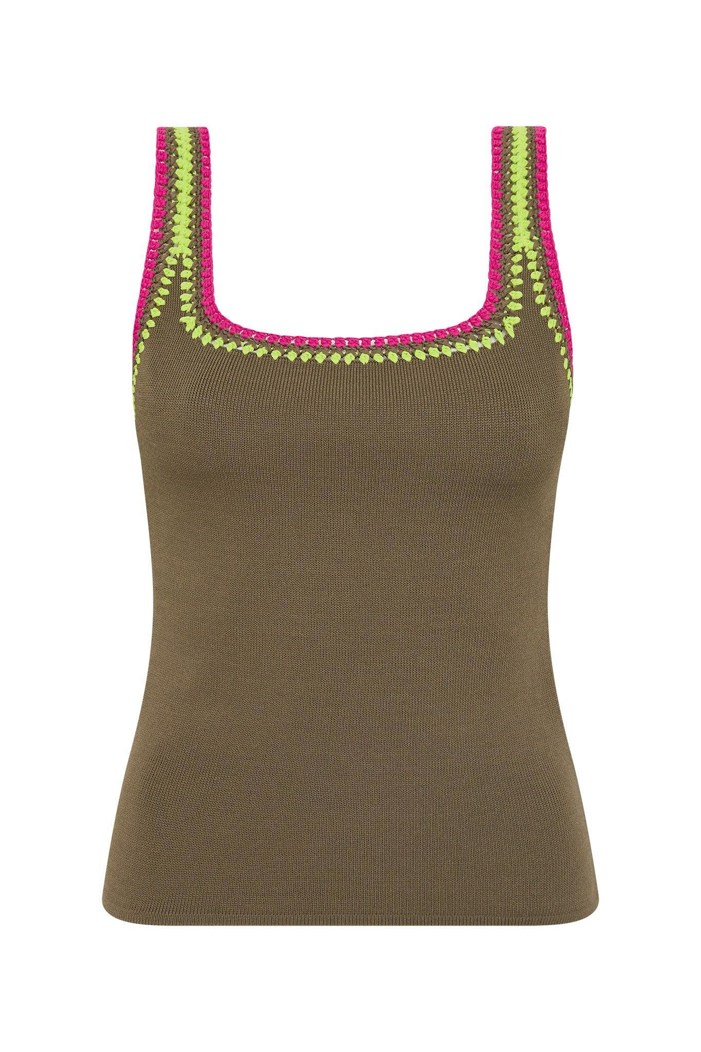 Tazia Crocheted Edge Tank Product Image