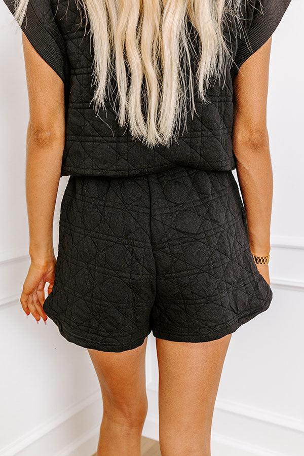 Oh So Chic Quilted Top in Black Product Image