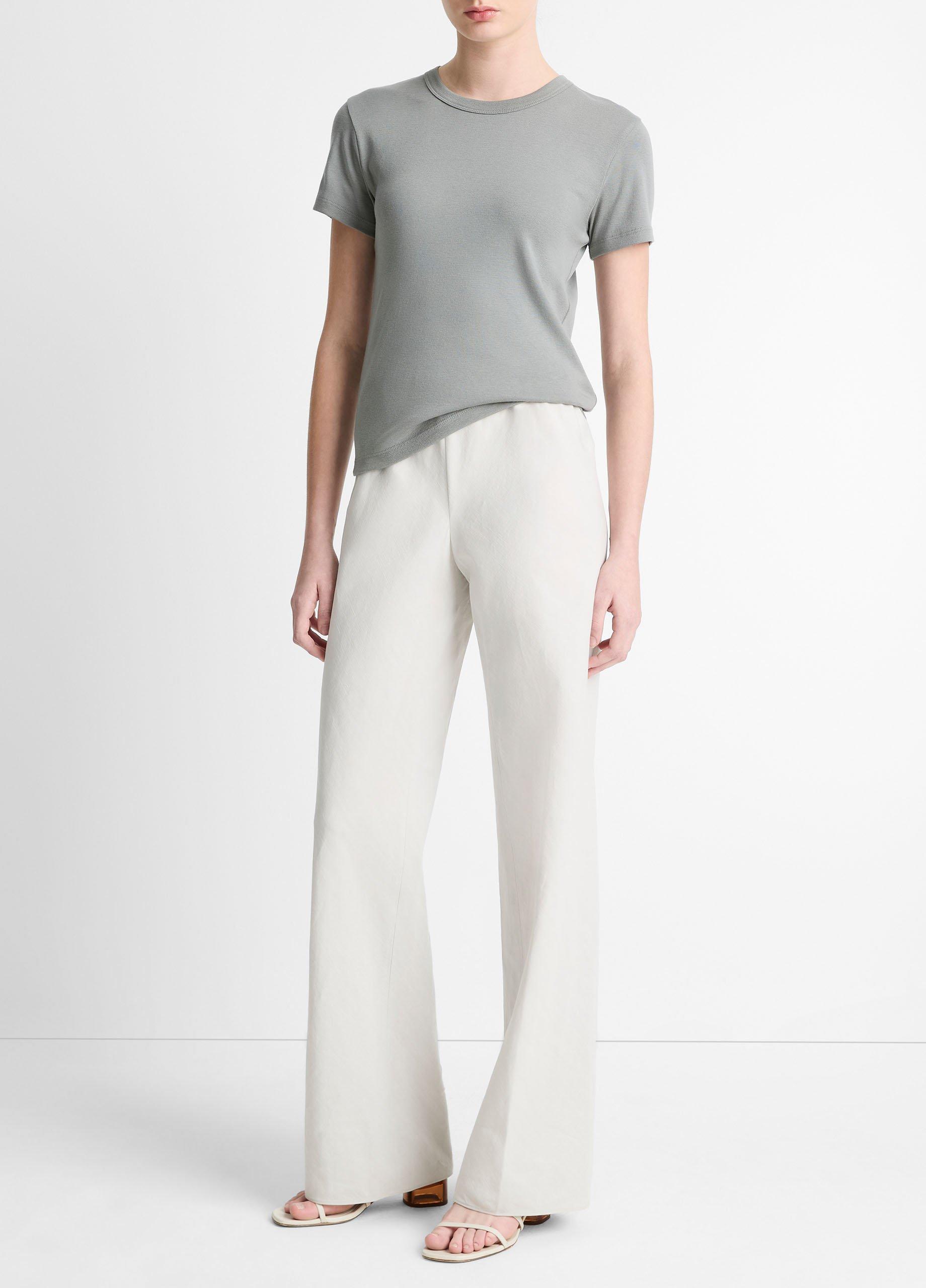 Cotton-Blend High-Waist Bias Pant Product Image