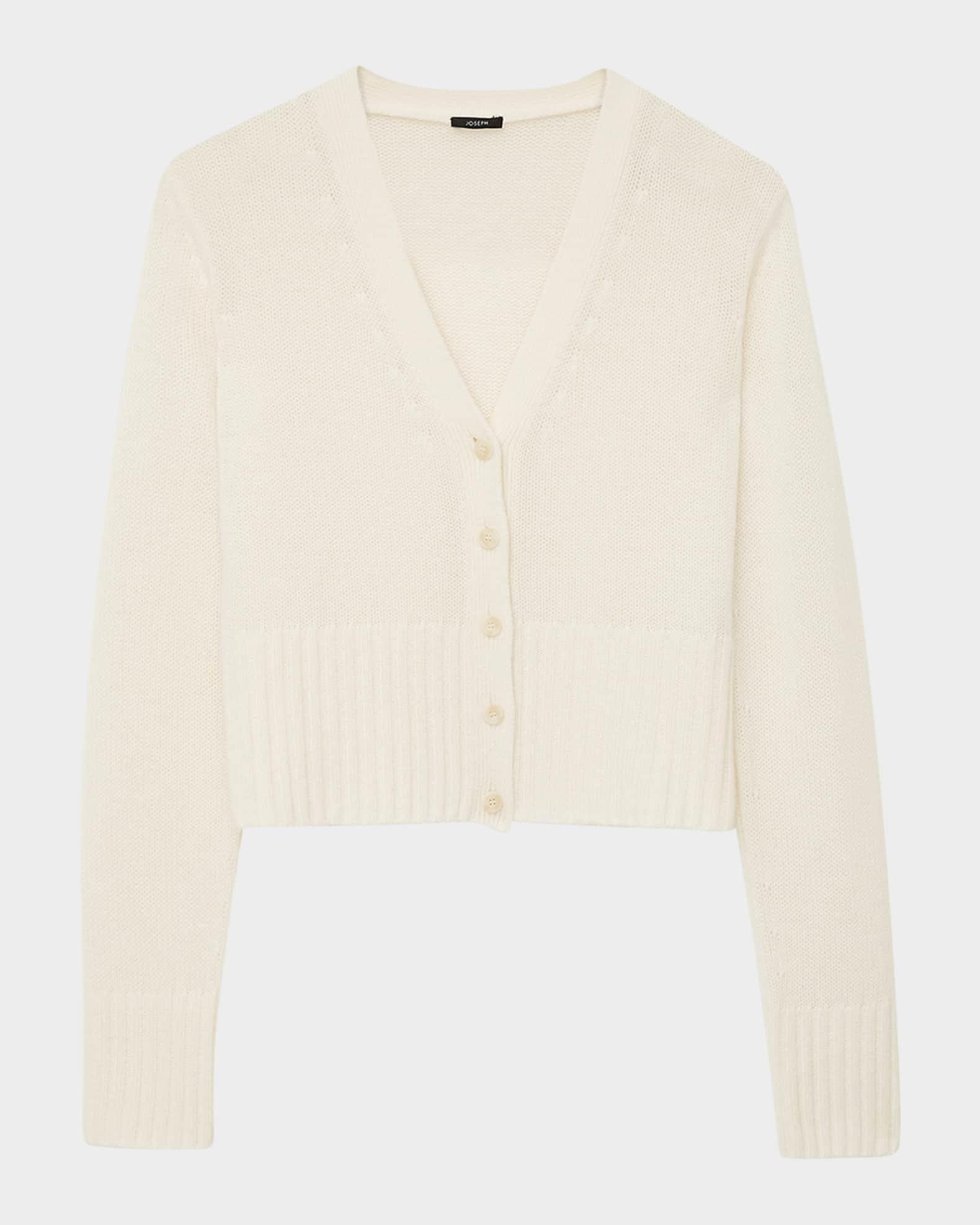 Cashmere Button-Down V-Neck Cardigan Product Image