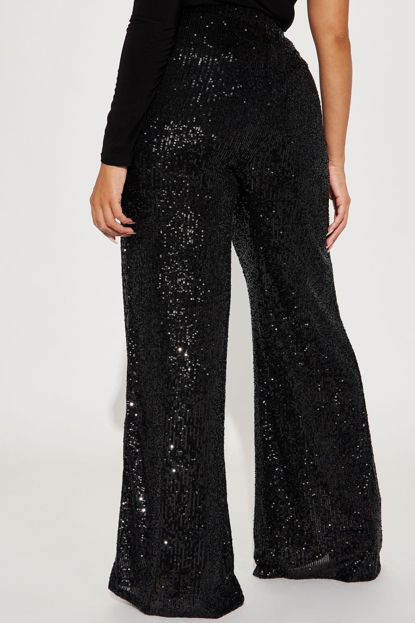 After Glow Sequin Flare Pant - Black Product Image