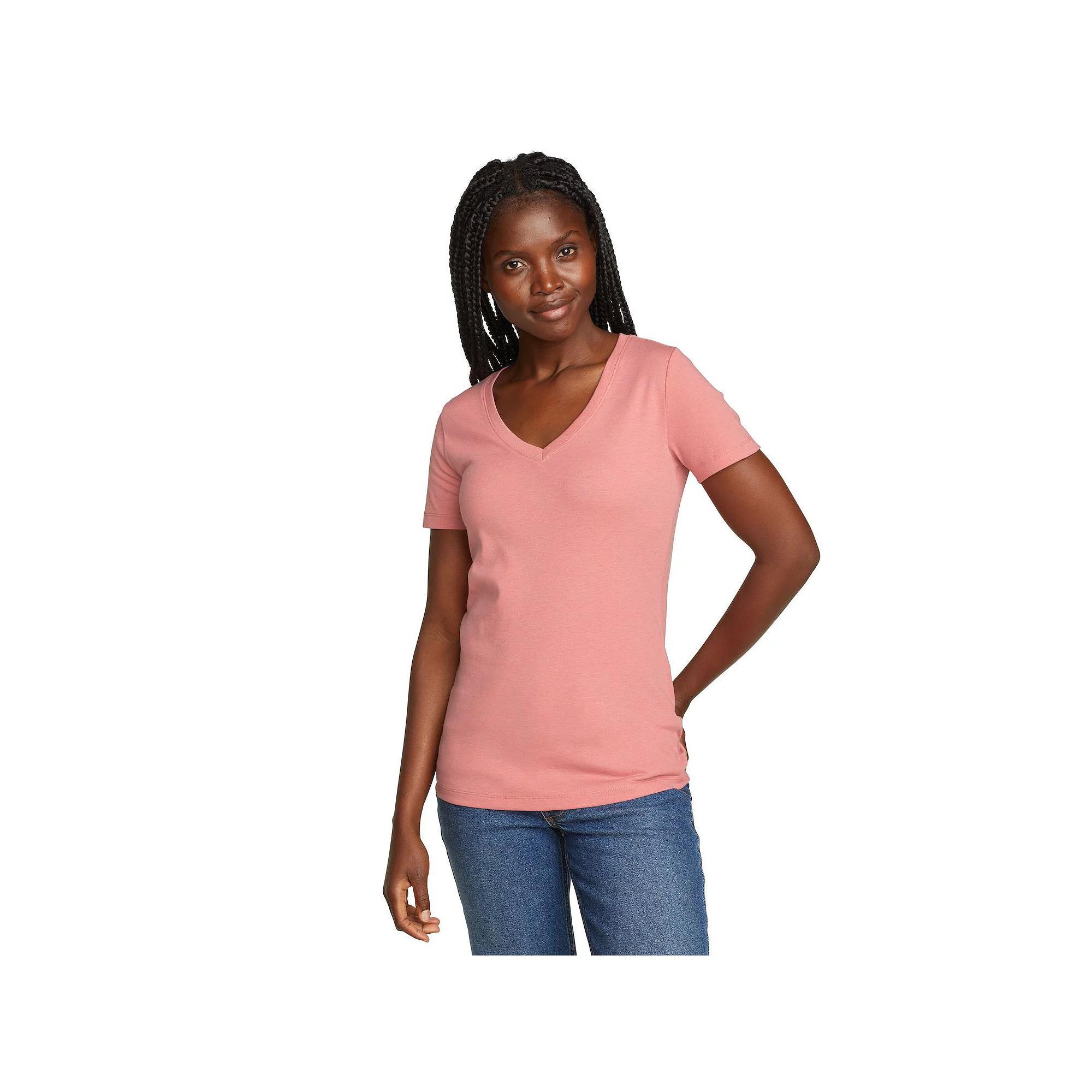 Women's Eddie Bauer Short Sleeve Favorite V Neck Tee,  Product Image