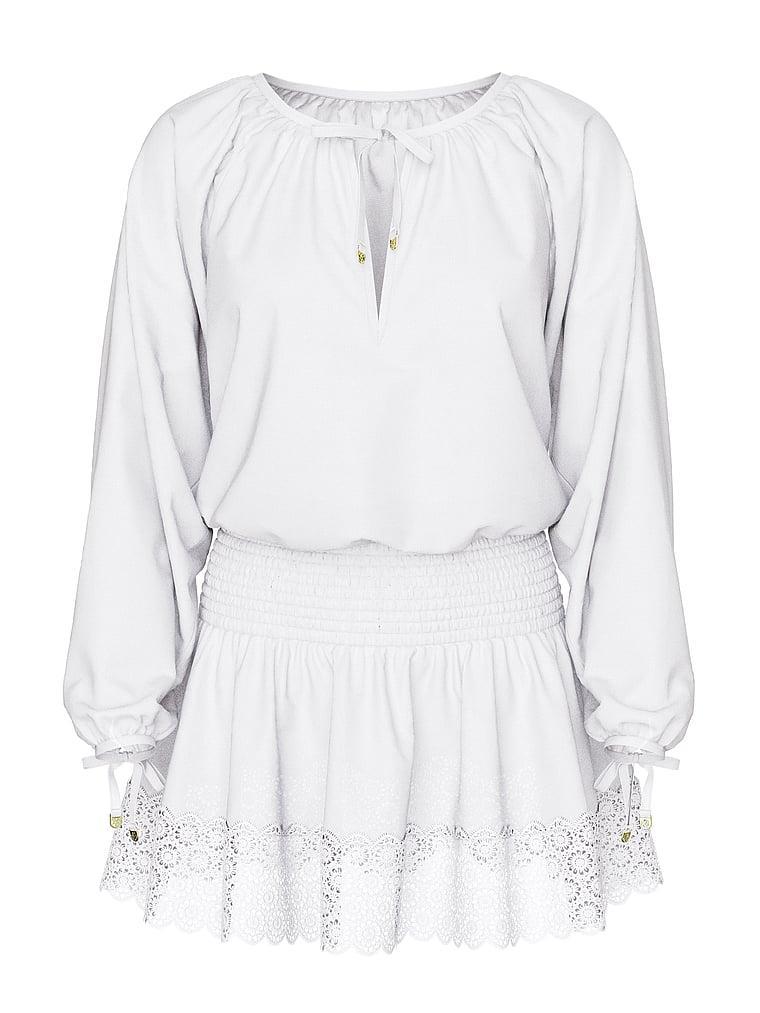 Beachwear Linen Lace-Trim Dress Product Image