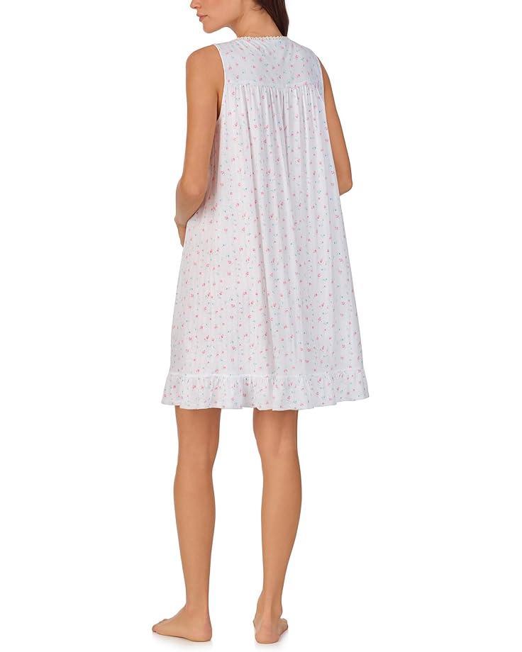 Cotton Dobby Stripe Woven Sleeveless Short Nightgown Product Image