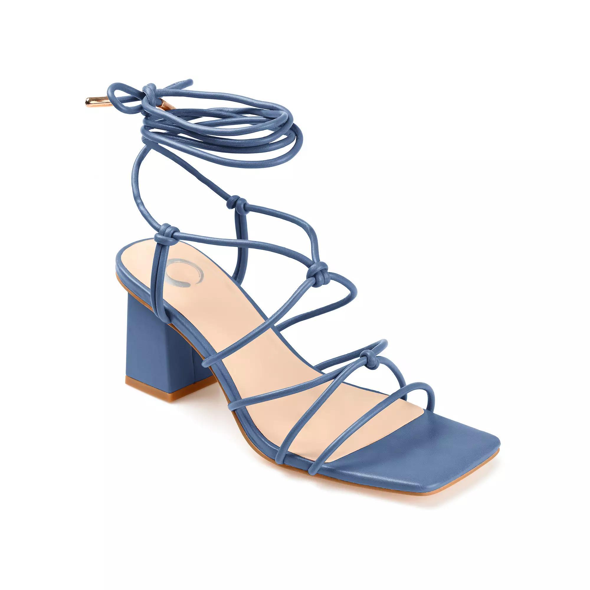Journee Harpr Women's Strappy Heel Sandals,  Product Image