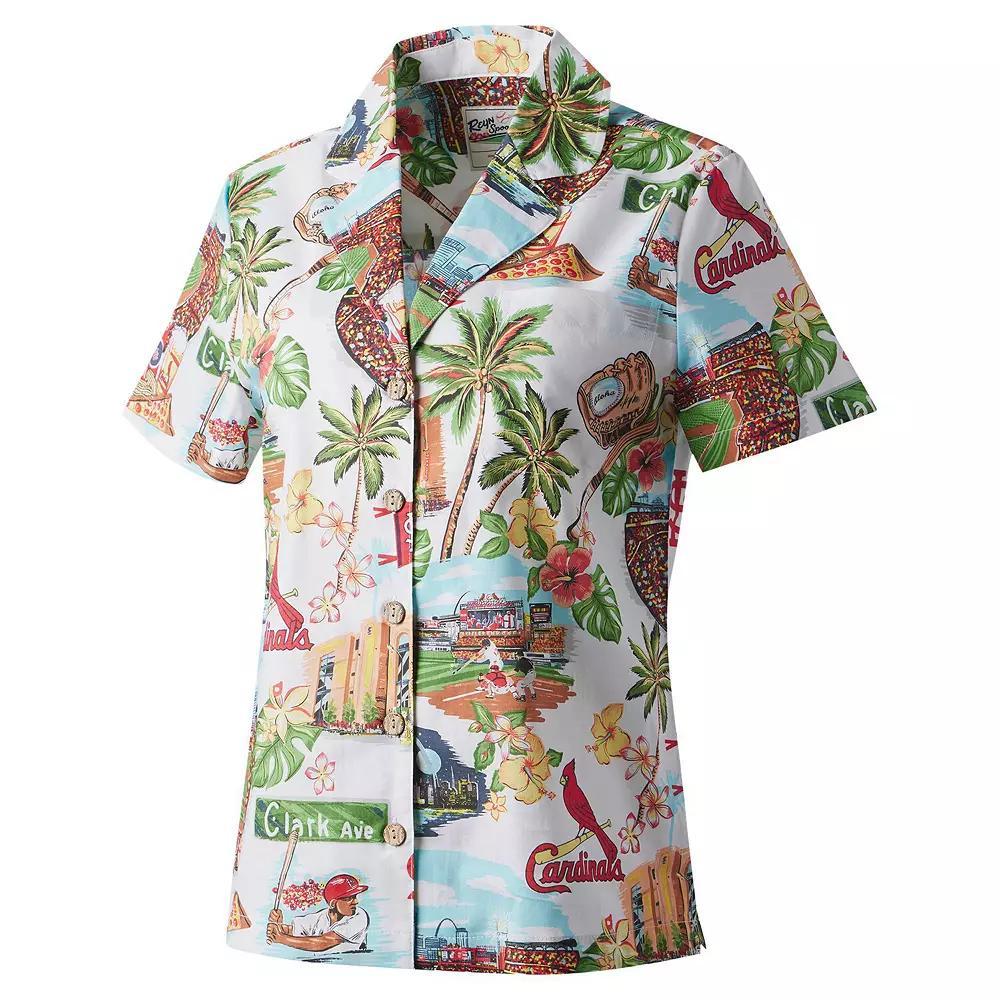 Women's Reyn Spooner White St. Louis Cardinals Scenic Button-Up Shirt, Size: Medium Product Image