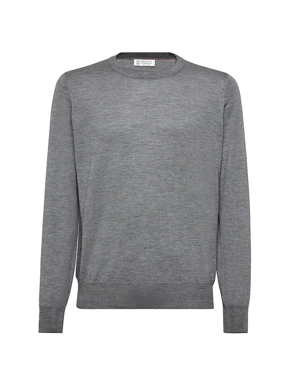 Mens Lightweight Cashmere and Silk Crewneck Sweater Product Image