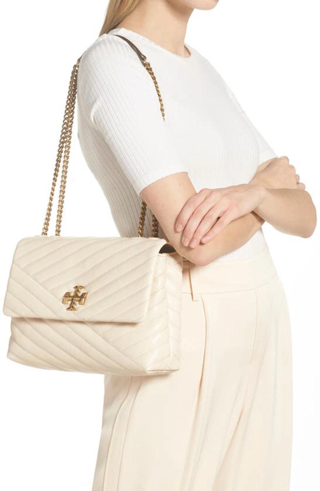 TORY BURCH Kira Chevron-quilted Convertible Shoulder Bag In New Cream Product Image