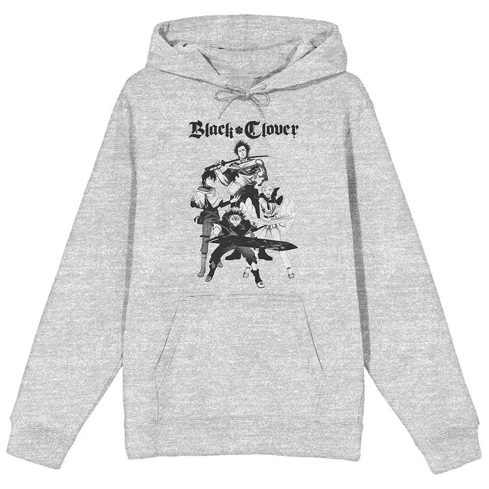 Men's Black Clover Group Graphic Hoodie, Size: XXL, Gray Product Image