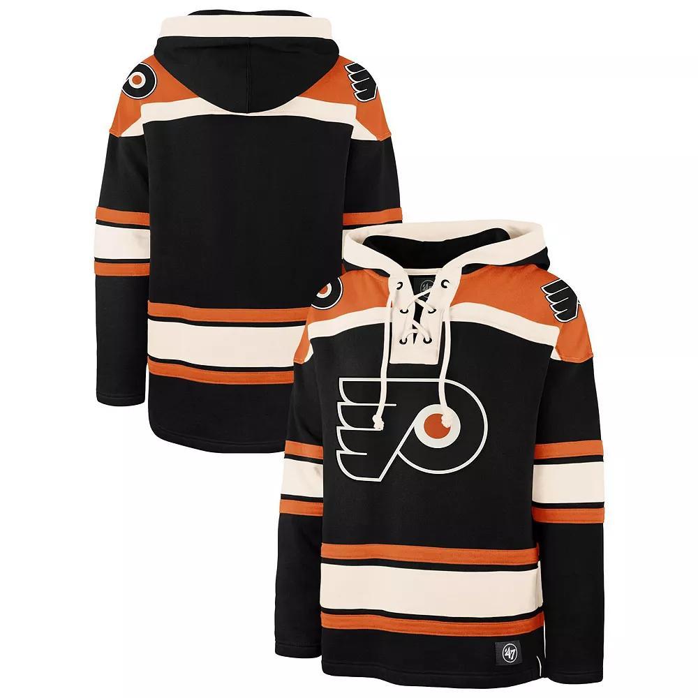 Mens 47 Black Philadelphia Flyers Superior Lacer Pullover Hoodie Product Image